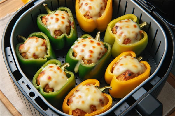 Air Fryer Philly Cheesesteak Stuffed Peppers